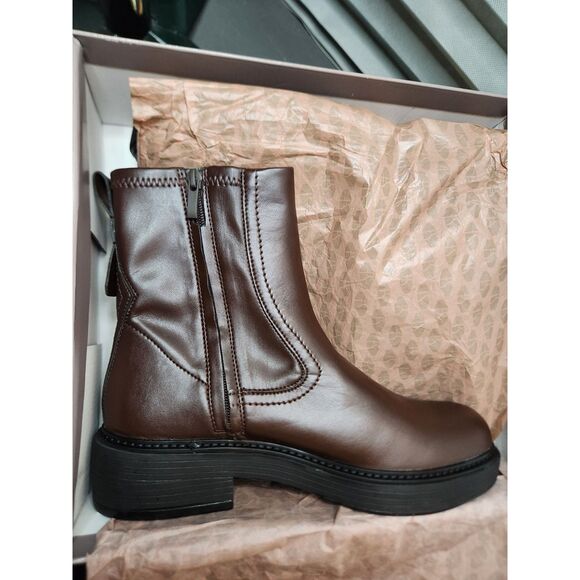 Franco Sarto L-Karbon Zip-Up Boots – Women’s Size 11 EU 41 Brown - Picture 9 of 11